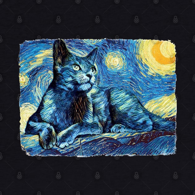 Cat Van Gogh Style by todos